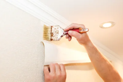 Pose de papier peint à Lagorce — revêtements muraux et toiles de verre